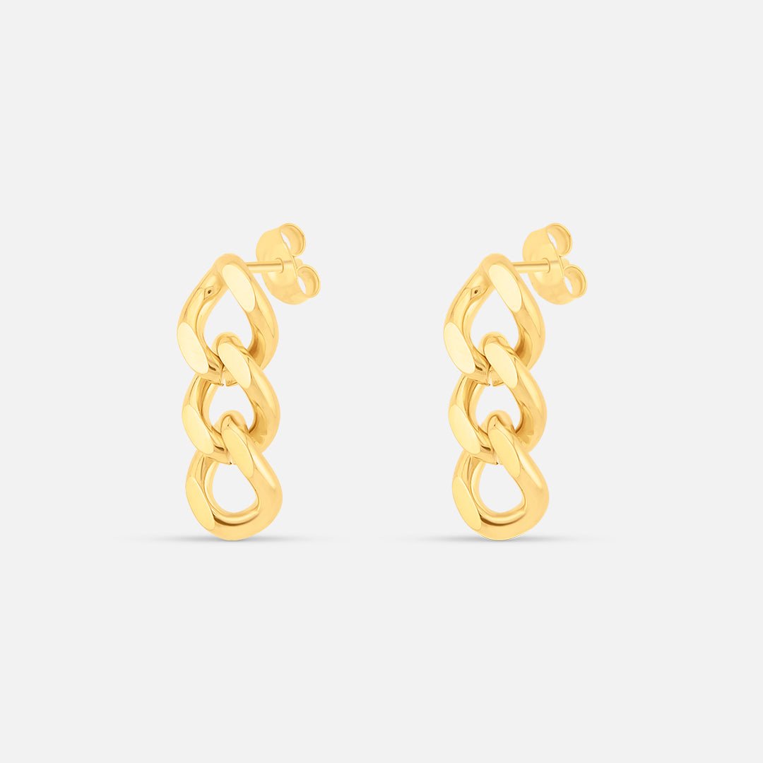 Golden Link ørestick 18K Guldbelagt - BY CARA
