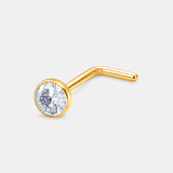 Halo næsepiercing 2,5 mm guldfarvet