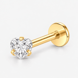 Heart Crystal Labret 3 mm gold-coloured