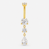 Isadora Drop Navlepiercing guldfarvet
