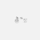 Livia Crystal stiftörhängen 4 mm silverfärgade
