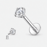 Lumiere Crystal Labret 2,5 mm sølvfarvet
