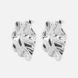 Noemi Sculpt Studs Sølvfarvet