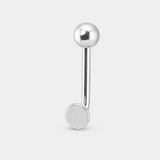 Novalie Disc piercing sølvfarvet 12 mm