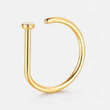 Orbit D-shaped Ring gold-coloured