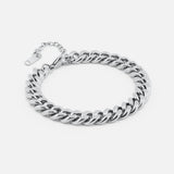 Panser Facet Armbånd Sølvfarvet 8 mm
