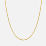 Fasetterad pansarkedja 18K guldplätering 3 mm