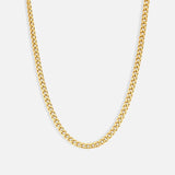 Panser Facet Halskæde 18K Guldbelagt 6 mm