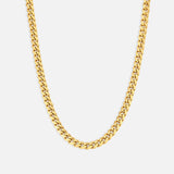 Panser Facet Halskæde 18K Guldbelagt 8 mm