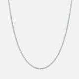 Fasetterad pansarkedja silverfärgad 3 mm