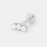 Pearl Trio Labret silver-coloured