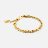 Rope armband 18K guldplätering 5 mm