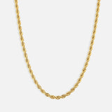 Rope halsband 18K guldplätering 5 mm