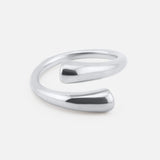 Simple Flow Justerbar Ring Sølvfarvet