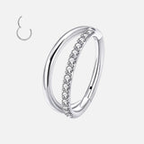 Single Row Crystal Ring sølvfarvet 8 mm