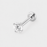 Solitaire Push-in 3 mm Labret silverfärgad