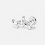 Spike Crown Labret sølvfarvet