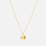 Sunburst runde Halskette 18K vergoldet