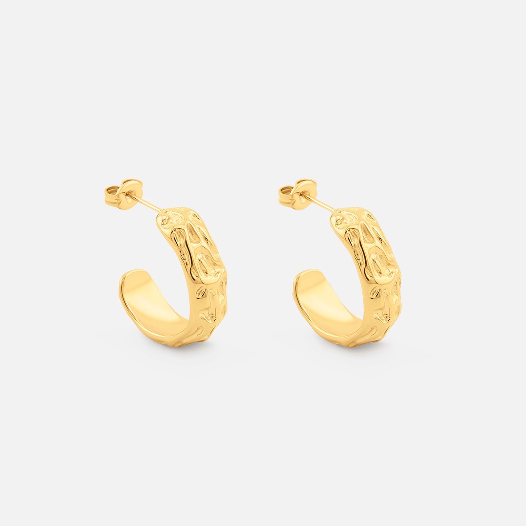 Terra Lava Hoops 18K Guldbelagt 20 mm - BY CARA