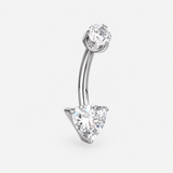 Trielle Spark 4/6 mm Navlepiercing sølvfarvet