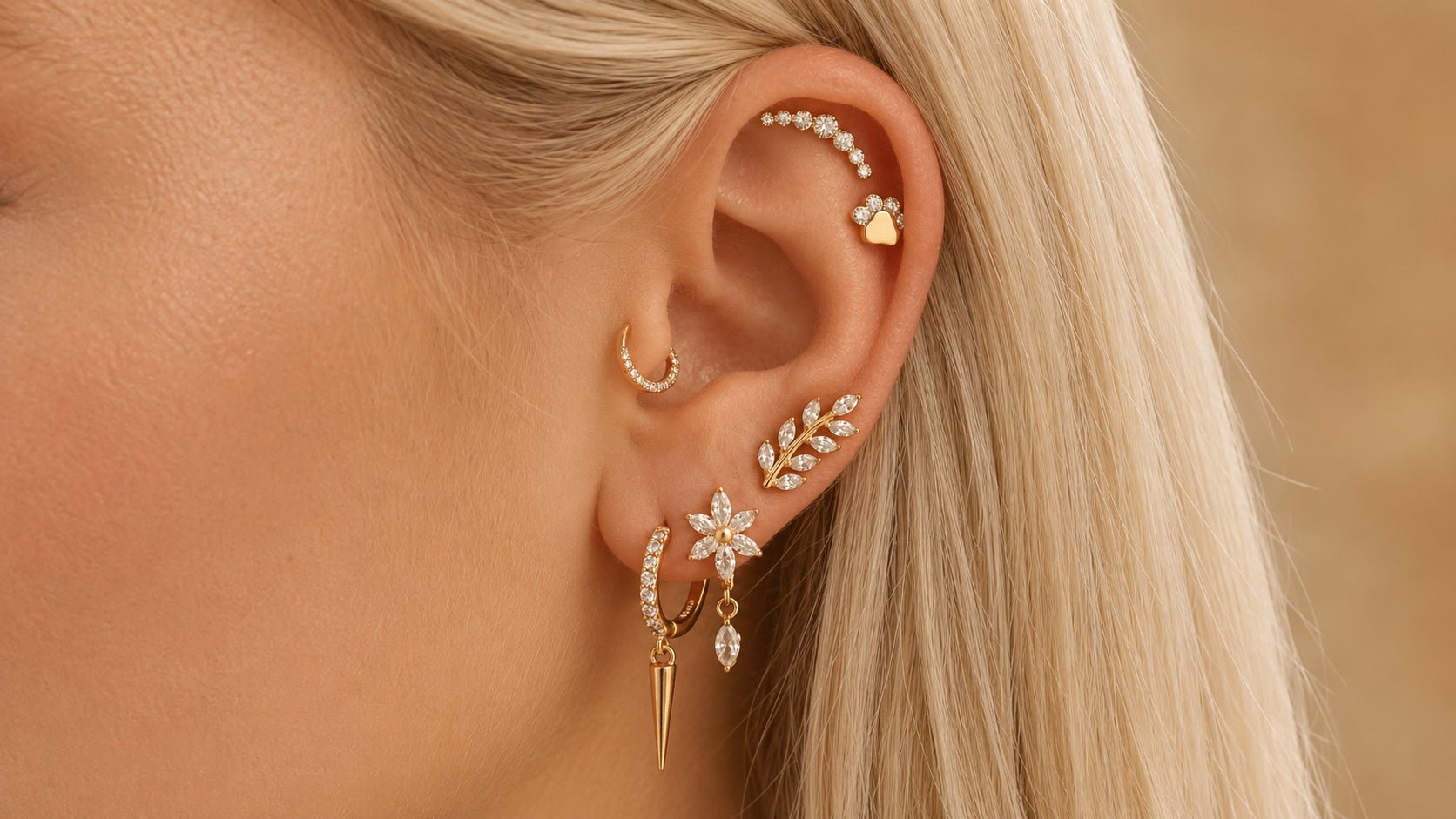 Helix piercing: Den komplette guide til pris, heling og smykker - BY CARA