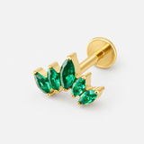 Emerald Spike Curve Labret guldfarvet