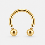 Elara Ball Horseshoe guldfarvet 8 mm
