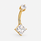 Orielle Princess 4/6 mm Navlepiercing guldfarvet