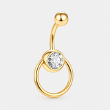 Novara Orbit 5/8 mm Navlepiercing guldfarvet