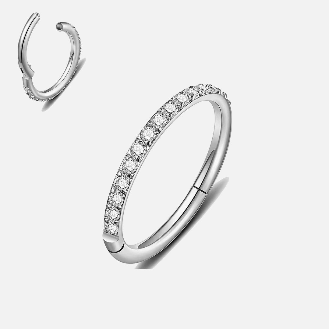 Eternity Sparkle Clicker Ring sølvfarvet 10 mm