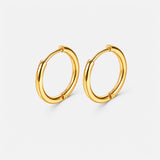 Classic Essential Hoops 18K Guldbelagt 14 mm