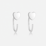 Heart Half Hoops 925 sølv 8,5 mm