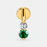 Elara Emerald Spark Labret guldfarvet