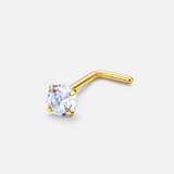 Solitaire næsepiercing 2,5 mm guldfarvet