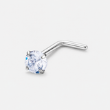 Solitaire næsepiercing 2,5 mm sølvfarvet
