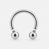 Elara Ball Horseshoe sølvfarvet 8 mm
