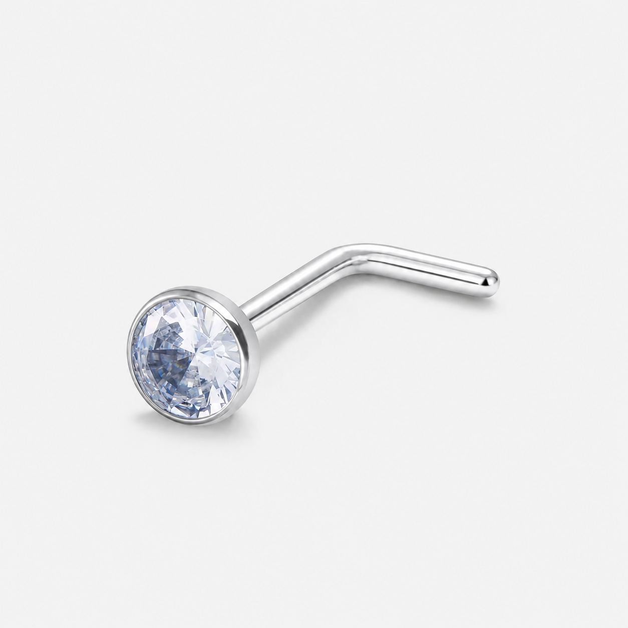 Halo næsepiercing 2,5 mm sølvfarvet