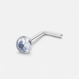 Halo næsepiercing 2,5 mm sølvfarvet