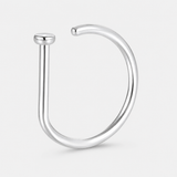 Orbit D-formet Ring sølvfarvet