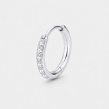 Crystal Pavé Clicker Ring sølvfarvet 10 mm