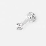 Classic Solitaire Labret 2,5 mm sølvfarvet