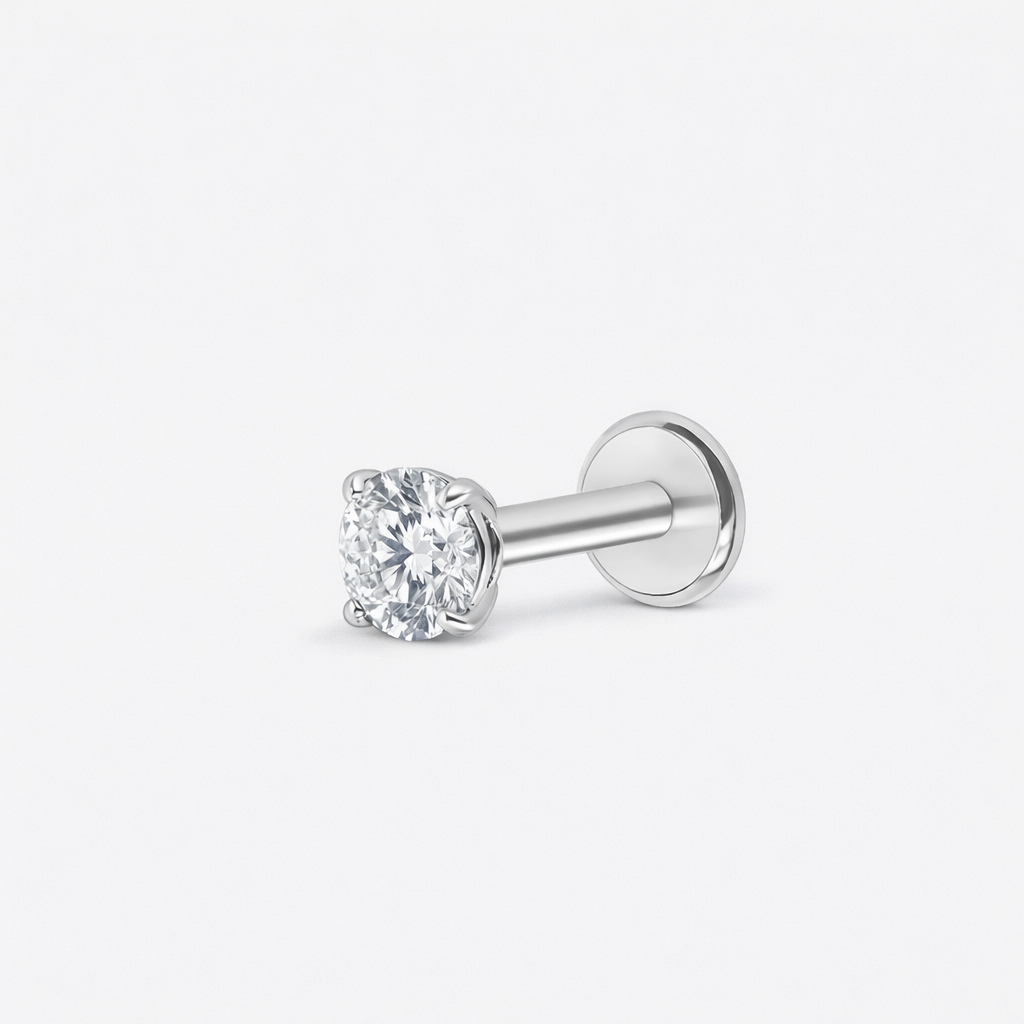 Crystal Classic Labret 3 mm sølvfarvet