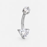 Trielle Spark 4/6 mm Navlepiercing sølvfarvet