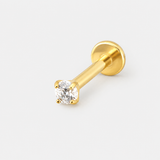 Classic Solitaire Labret 2,5 mm guldfarvet