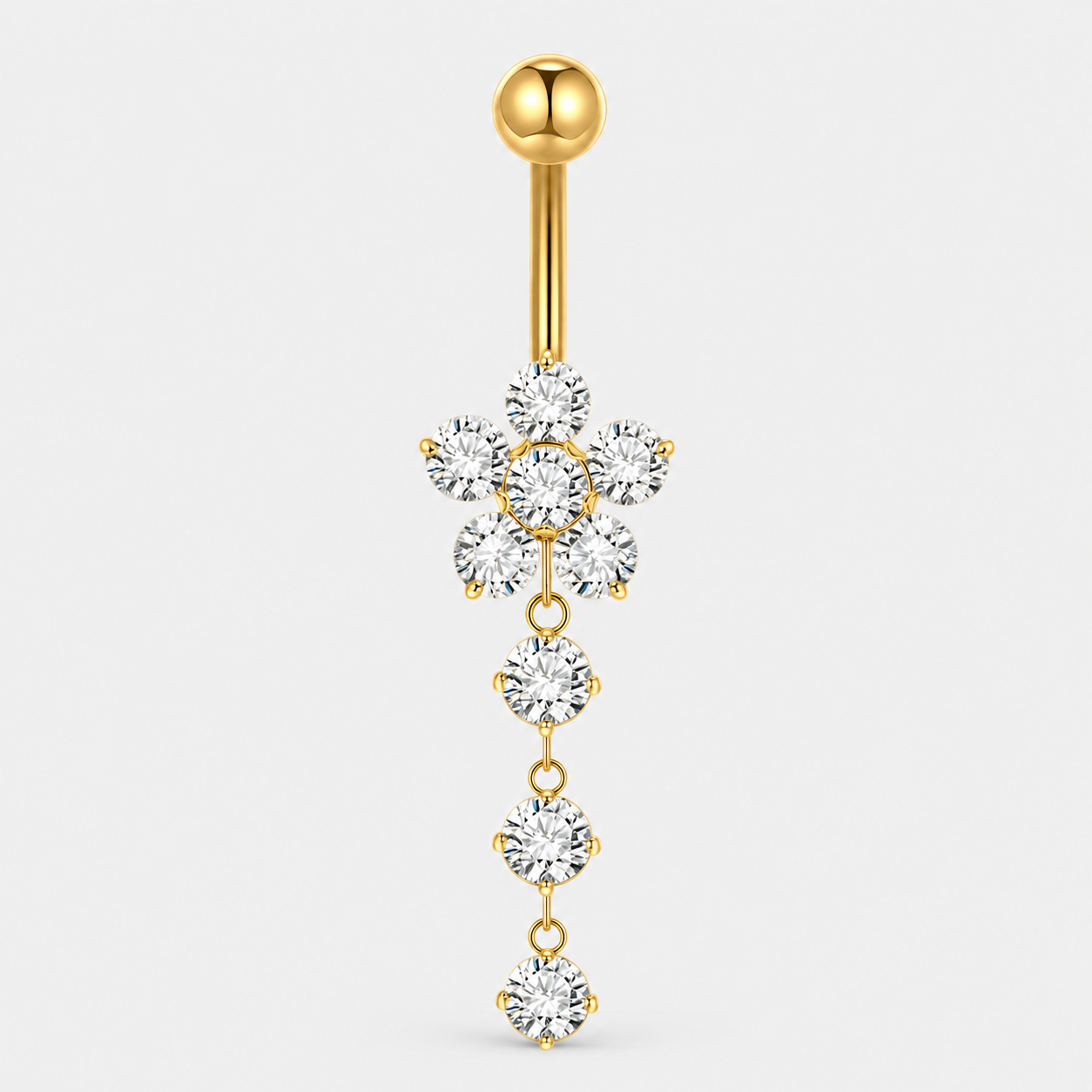 Florielle Cascade Navlepiercing guldfarvet