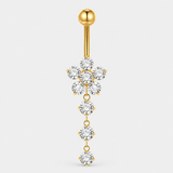 Florielle Cascade Navlepiercing guldfarvet