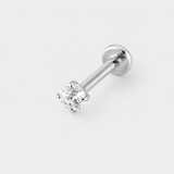 Solitaire Push-in 2,5 mm Labret sølvfarvet