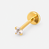 Celestia Push-in 2 mm Labret guldfarvet