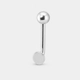 Novalie Disc piercing sølvfarvet 12 mm