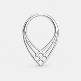 Geometric Drop Clicker Ring sølvfarvet 8 mm